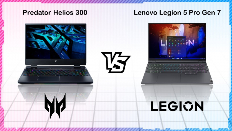 Сравнение ноутбуков Acer Predator Helios 300 и Lenovo Legion 5 Pro